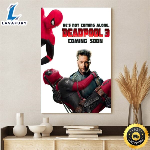 Marvel Deadpool 3 2024 Movie Poster Canvas