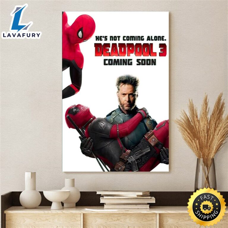 Marvel Deadpool 3 2024 Movie Poster Canvas Lavafury