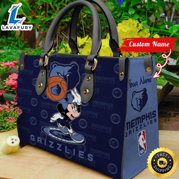 Memphis Grizzlies NBA Minnie Women Leather Hand Bag