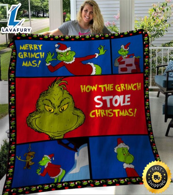 Merry Grinchmas How The Grinch Stole Christmas Fleece Blanket