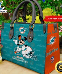 Miami Dolphins Mickey Women Leather…