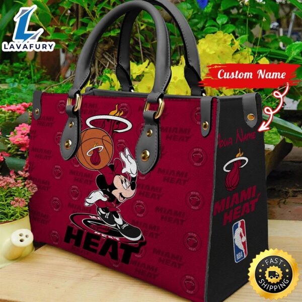 Miami Heat NBA Minnie Women Leather Hand Bag