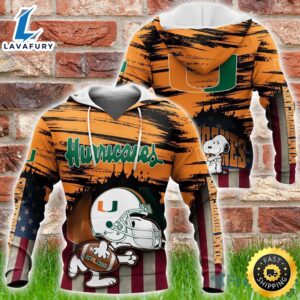 Miami Hurricanes Snoopy Sports Hoodie For Fans