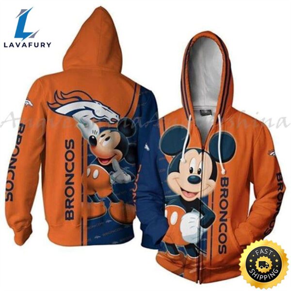Mickey Disney Nfl Denver Broncos Denver Broncos 49 Nfl Gift For Fan 3d All Over Print Shirt