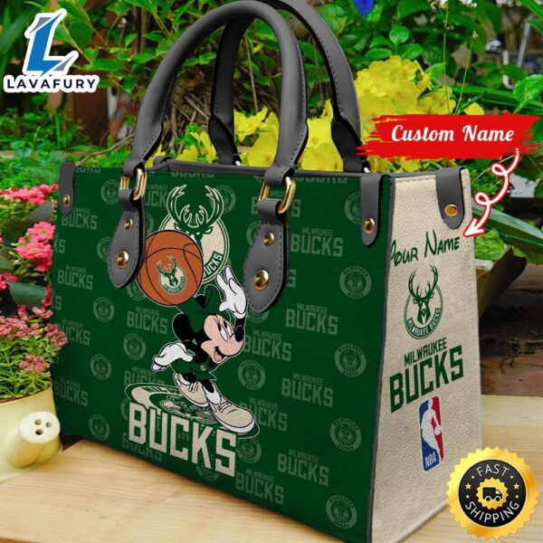 Milwaukee Bucks NBA Minnie Women Leather Hand Bag