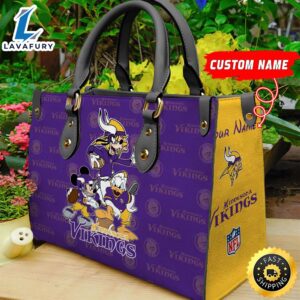 Minnesota Vikings Disney Women Leather Bag