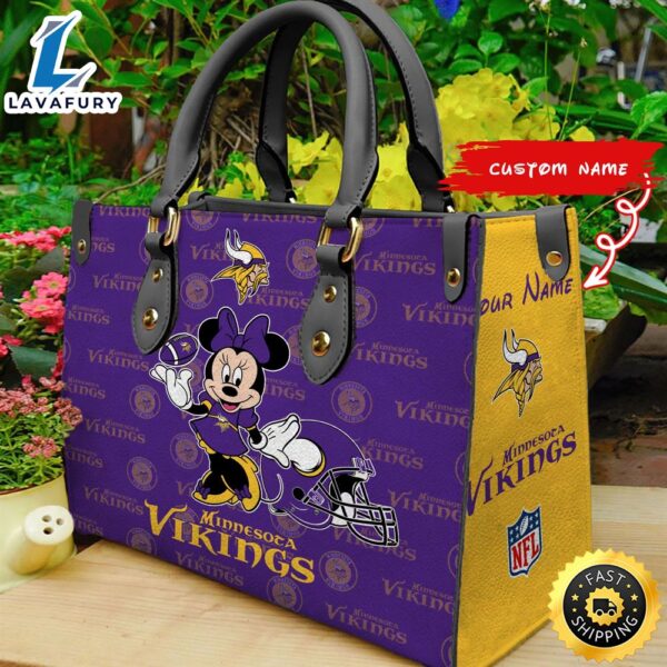 Minnesota Vikings Minnie Women Leather Hand Bag