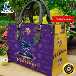 Minnesota Vikings Stitch Women Leather Hand Bag
