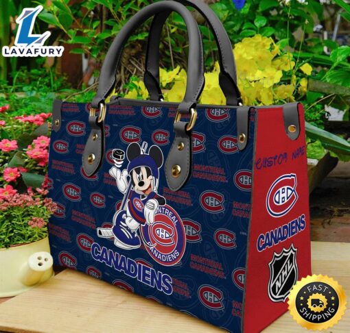 Montreal Canadiens NHL Mickey Women Leather Hand Bag