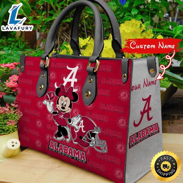 NCAA Alabama Crimson Tide Minnie Women Leather Hand Bag