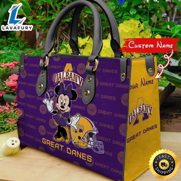 NCAA Albany Great Danes Minnie Women Leather Hand Bag