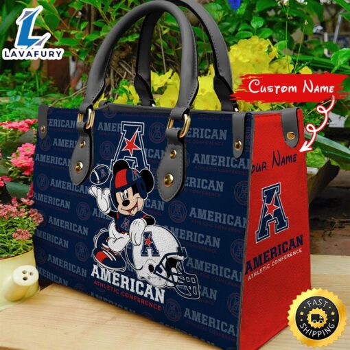 NCAA American Athletic Conference Mickey Women Leather Hand Bag