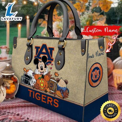 NCAA Auburn Tigers Mickey Autumn Women Leather Hand Bag