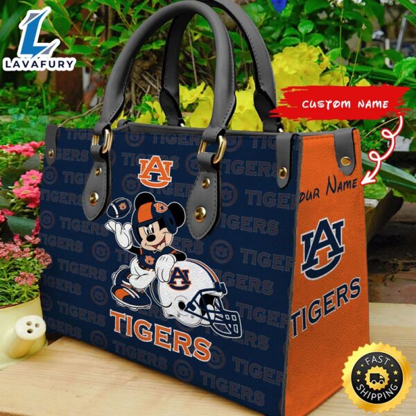 NCAA Auburn Tigers Mickey Women Leather Hand Bag