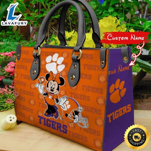 NCAA Clemson Tigers Minnie Women Leather Hand Bag