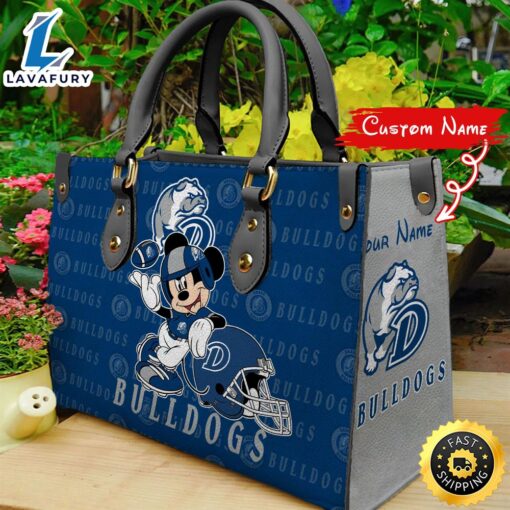 NCAA Drake Bulldogs Mickey Women Leather Hand Bag