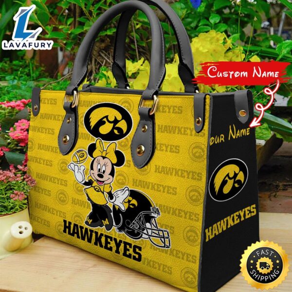 NCAA Iowa Hawkeyes Minnie Women Leather Hand Bag