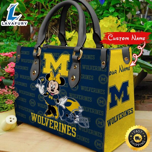 NCAA Michigan Wolverines Minnie Women Leather Hand Bag
