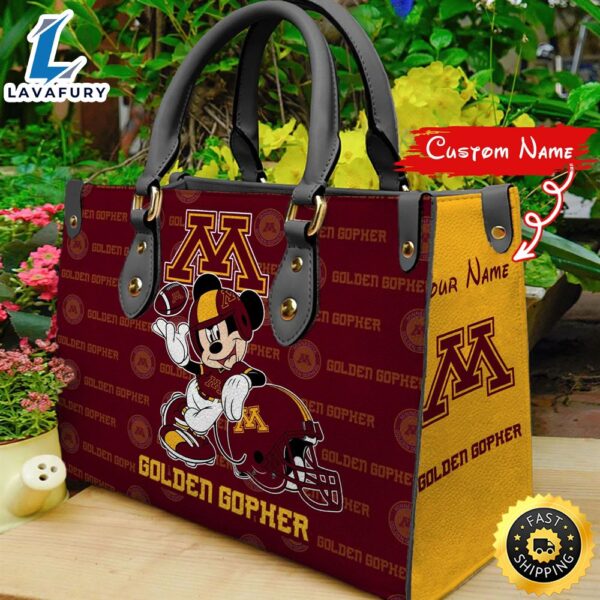 NCAA Minnesota Golden Gophers Mickey Women Leather Hand Bag