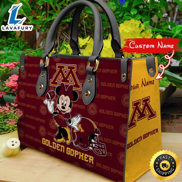NCAA Minnesota Golden Gophers Minnie Women Leather Hand Bag