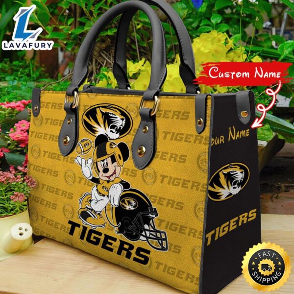 NCAA Missouri Tigers Mickey Women Leather Hand Bag