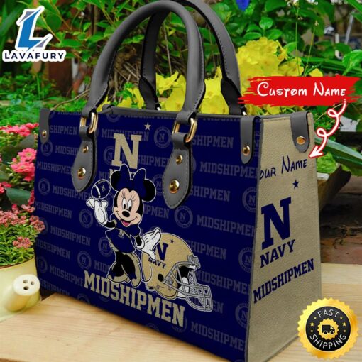 NCAA Navy Midshipmen Minnie Women Leather Hand Bag