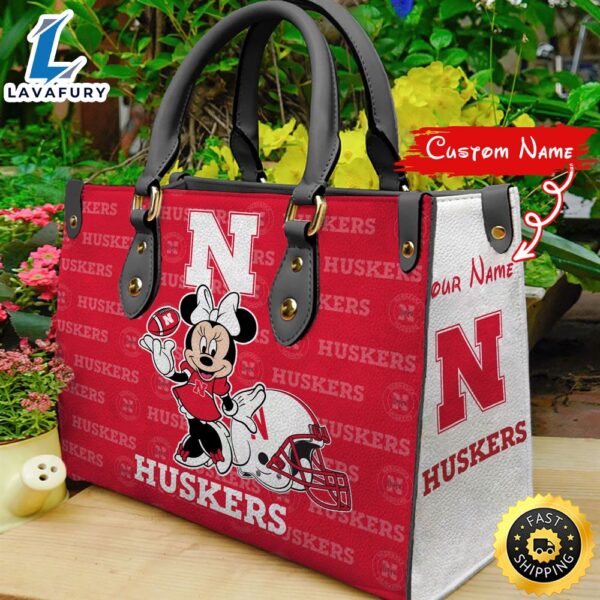 NCAA Nebraska Cornhuskers Minnie Women Leather Hand Bag