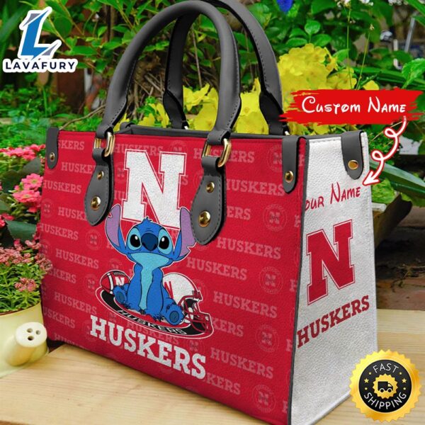 NCAA Nebraska Cornhuskers Stitch Women Leather Hand Bag