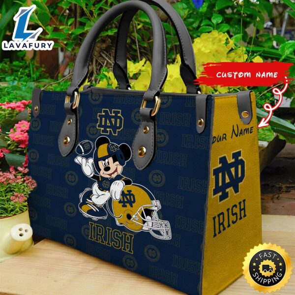 NCAA Notre Dame Fighting Irish Mickey Women Leather Hand Bag