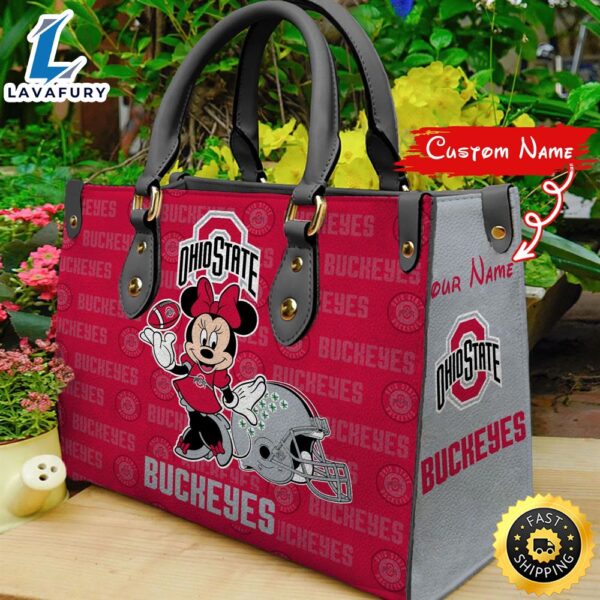 NCAA Ohio State Buckeyes Minnie Women Leather Hand Bag