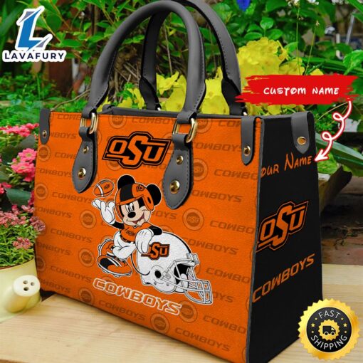 NCAA Oklahoma State Cowboys Mickey Women Leather Hand Bag