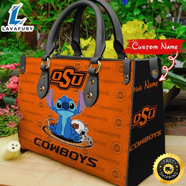 NCAA Oklahoma State Cowboys Stitch Women Leather Hand Bag