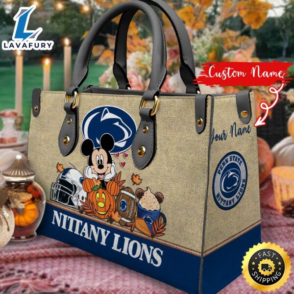 NCAA Penn State Nittany Lions Mickey Autumn Women Leather Hand Bag