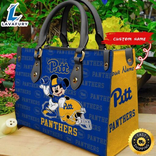 NCAA Pittsburgh Panthers Mickey Women Leather Hand Bag