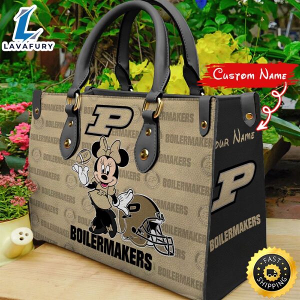 NCAA Purdue Boilermakers Minnie Women Leather Hand Bag