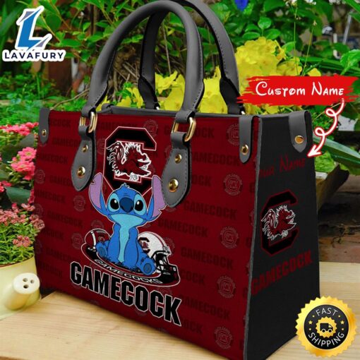 NCAA South Carolina Gamecocks Stitch Women Leather Hand Bag