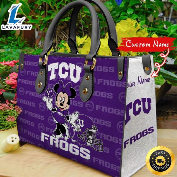 NCAA TCU Horned Frogs Minnie Women Leather Hand Bag