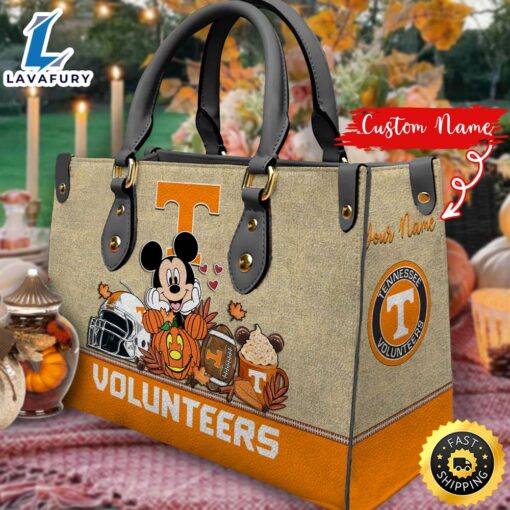 NCAA Tennessee Volunteers Mickey Autumn Women Leather Hand Bag