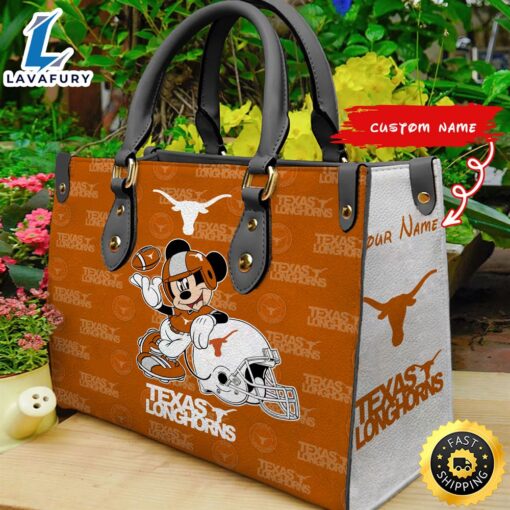 NCAA Texas Longhorns Mickey Women Leather Hand Bag