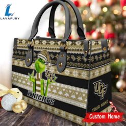 NCAA UCF Knights Grinch Christmas Women Leather Hand Bag