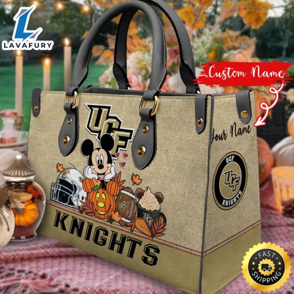 NCAA UCF Knights Mickey Autumn Women Leather Hand Bag