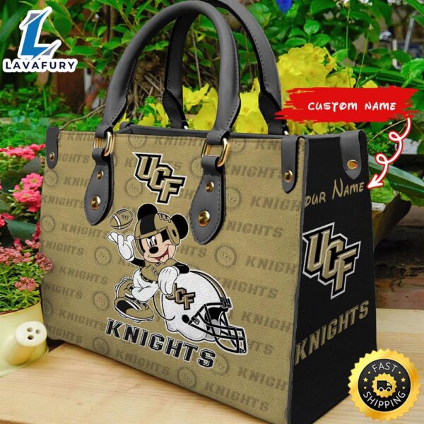 NCAA UCF Knights Mickey Women Leather Hand Bag