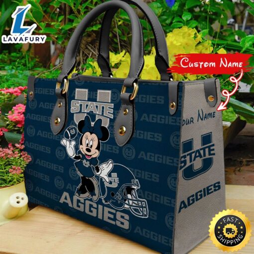 NCAA Utah State Aggies Minnie Women Leather Hand Bag