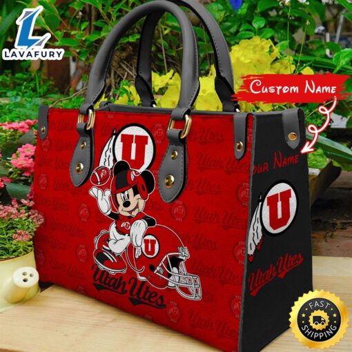 NCAA Utah Utes Mickey Women Leather Hand Bag