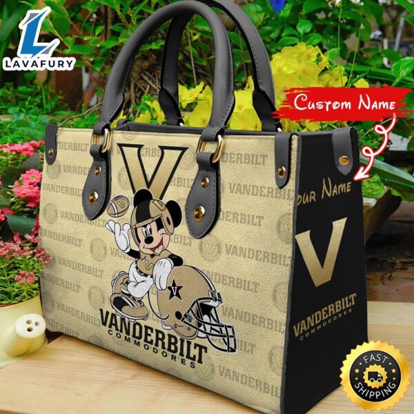 NCAA Vanderbilt Commodores Mickey Women Leather Hand Bag
