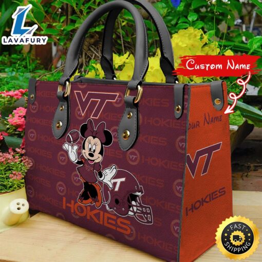 NCAA Virginia Tech Hokie Minnie Women Leather Hand Bag