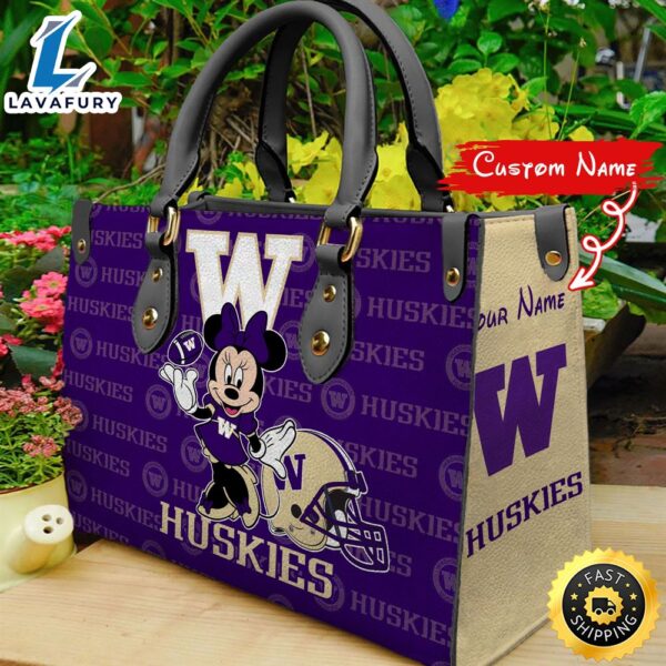 NCAA Washington Huskies Minnie Women Leather Hand Bag