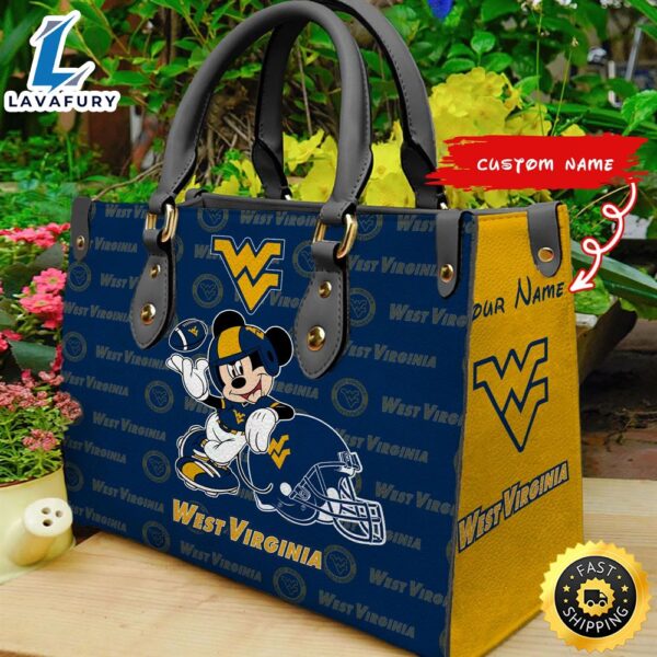 NCAA West Virginia Mountaineers Mickey Women Leather Hand Bag