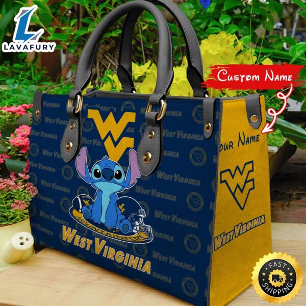 NCAA West Virginia Mountaineers Stitch Women Leather Hand Bag