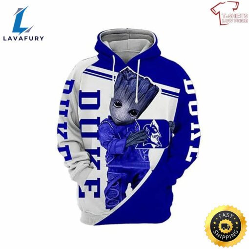 Ncaa Duke Blue Devils Baby Groot 3d Hoodie